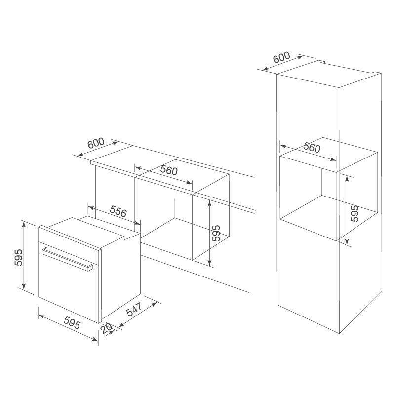 Lò nướng âm tủ Malloca MOV-726 MC0