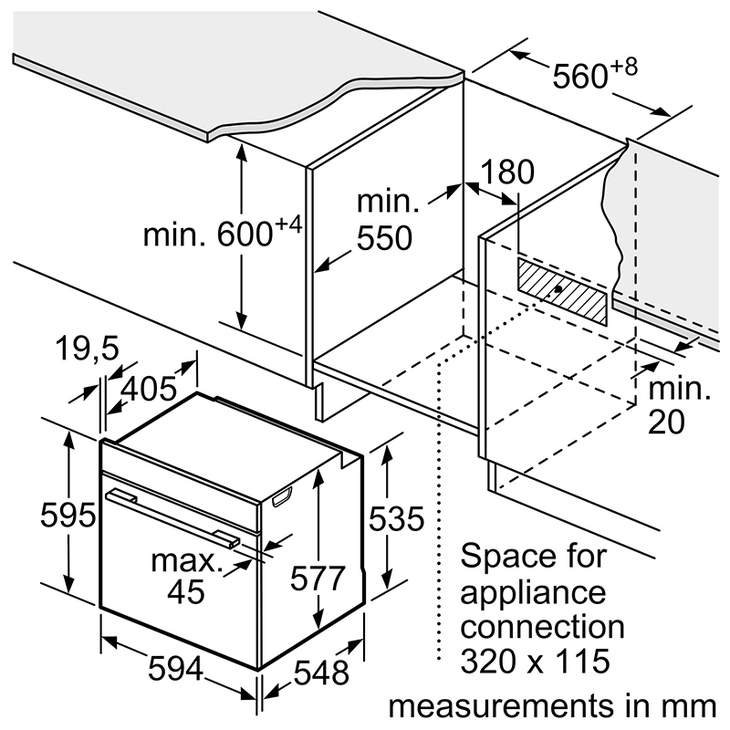 Lò nướng ​​​​​​​Bosch HBG633BB1B3