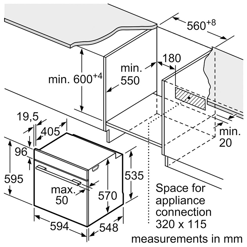 ​​​​​​​Lò nướng Bosch HBS534BS0B0