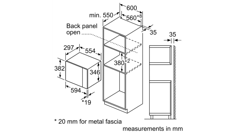 Lò vi sóng âm tủ Bosch BFL524MS0 Serie 61