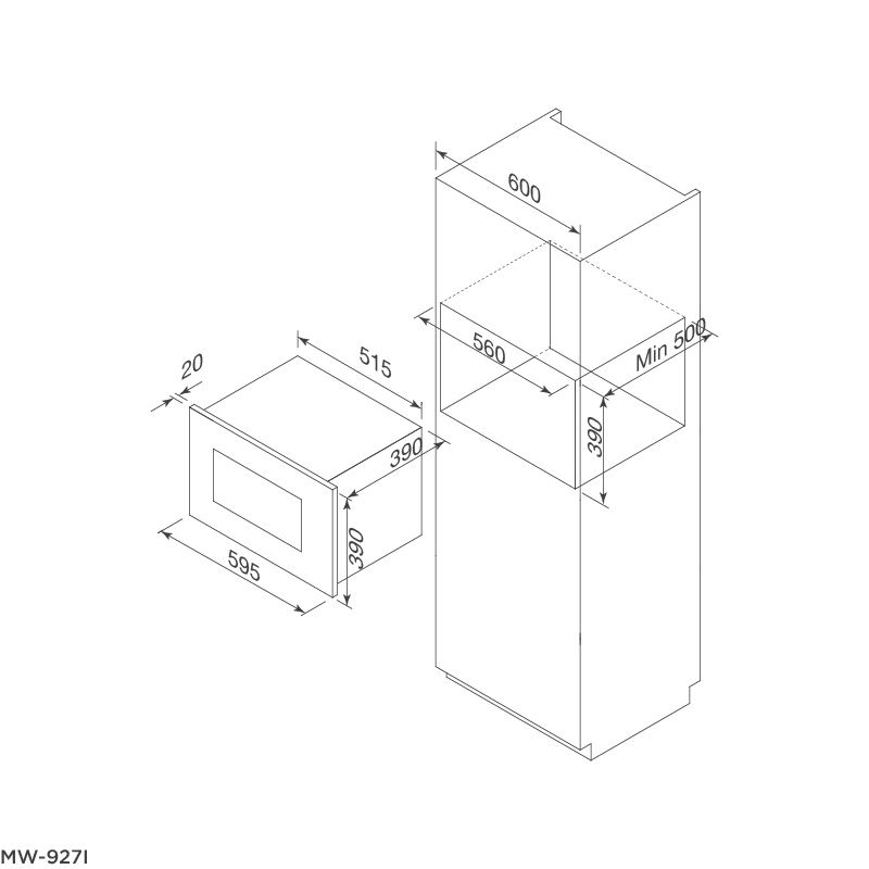 Lò vi sóng Malloca MW-927I1