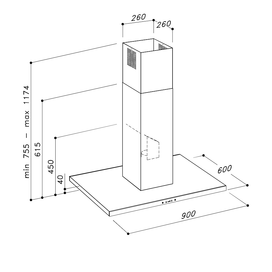 Máy hút áp tường Dudoff- Atlas W (HW-S05GW)0