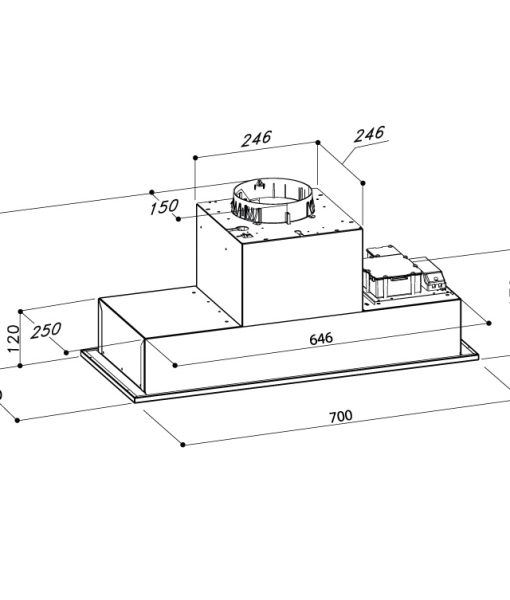 Máy hút âm tủ Dudoff- Peak S70B0