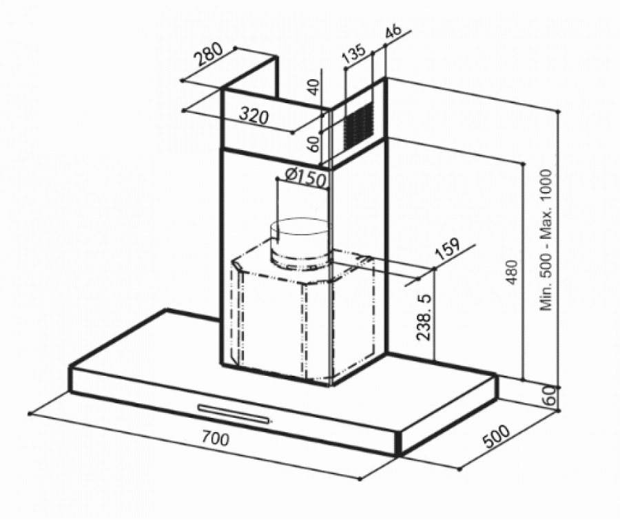 Máy hút khử mùi Faber FB LUCY-A700