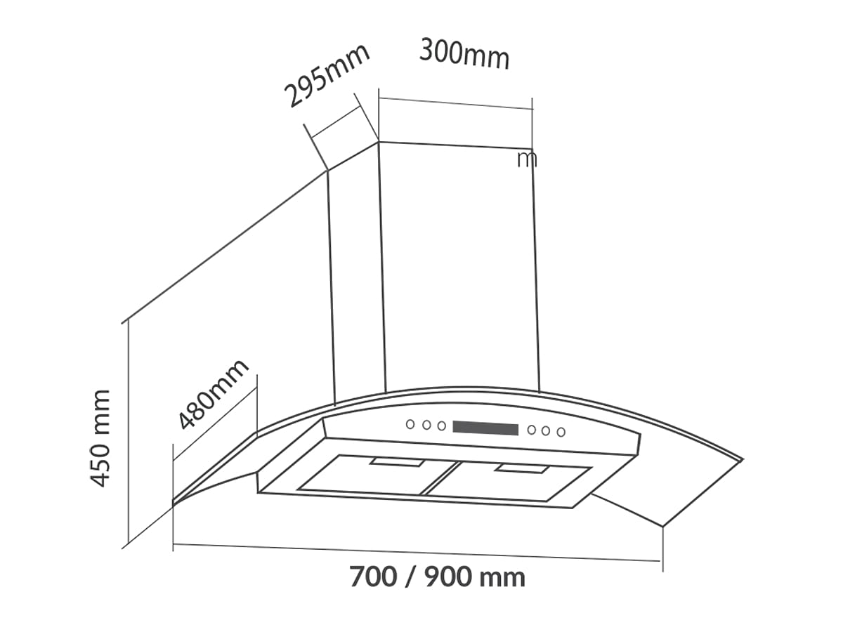 Máy hút mùi gắn tường EUROSUN EH-90K11E0