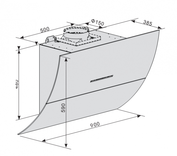 Máy hút mùi Lorca TA 6008E-900