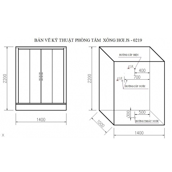 Phòng tắm xông hơi ướt Govern JS-02190