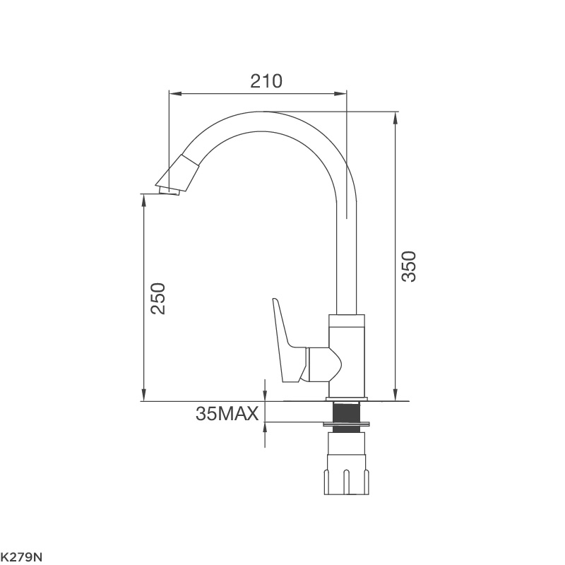 Vòi rửa chén Malloca K279N0