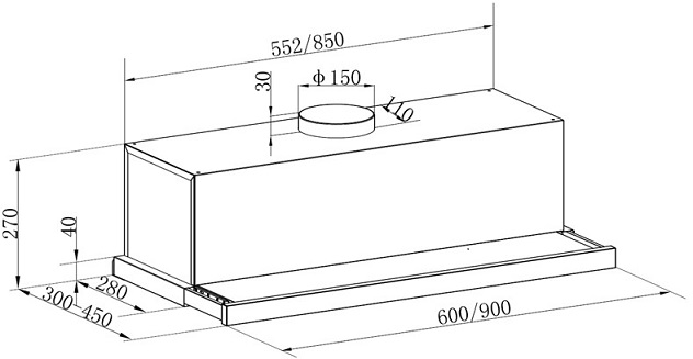 Máy hút mùi âm tủ hiệu Franke CXW-200-FPG605 (315.0575.869)0