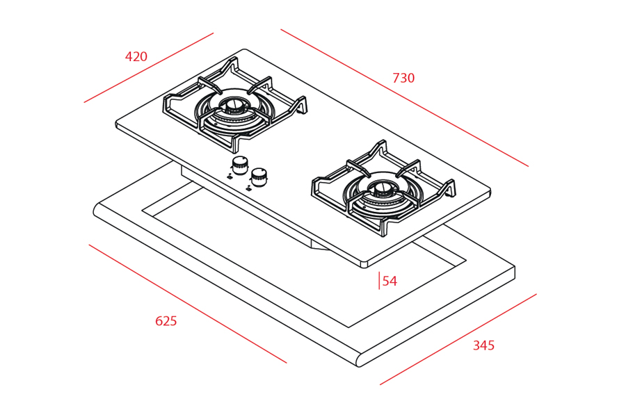 Bếp ga TEKA GSI 73 2G AI AL 2TR 402403060