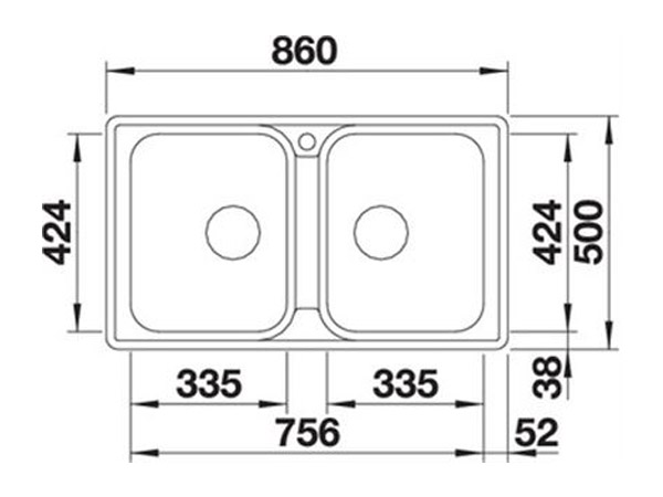 Chậu rửa bát Blanco LEMIS 8-IF 2373720