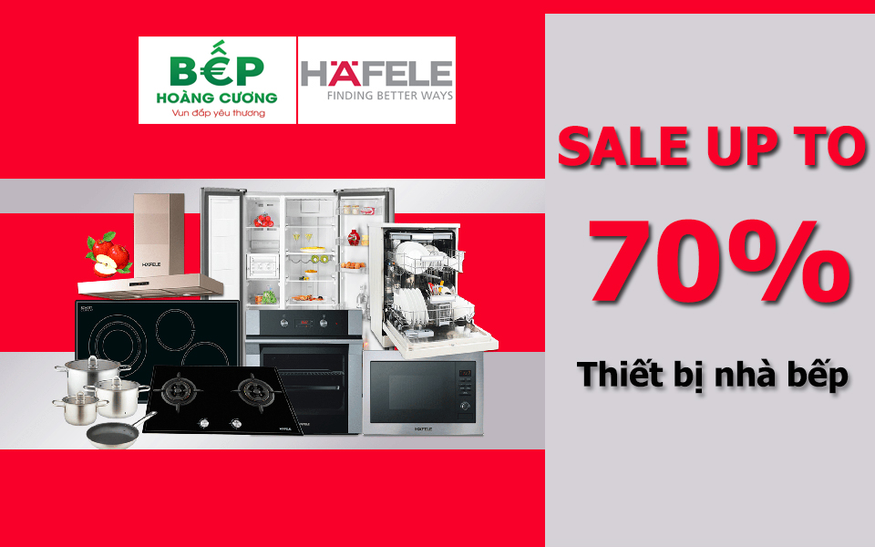 sale 70% giá thiết bị nhà bếp chính hãng Hafele