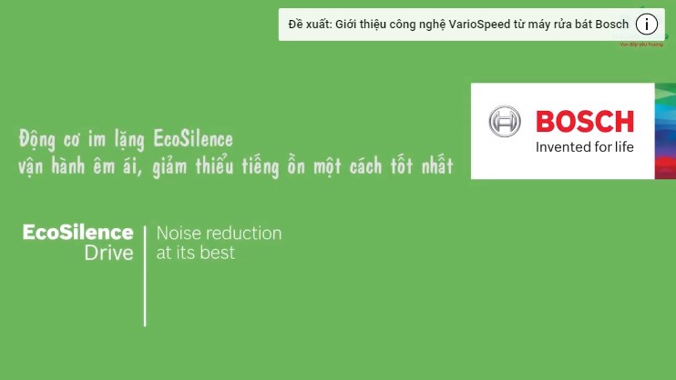 Khám phá các công nghệ của máy rửa bát Bosch