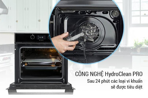 HydroClean® PRO là một công nghệ vệ sinh lò nướng Teka bằng hơi nước 