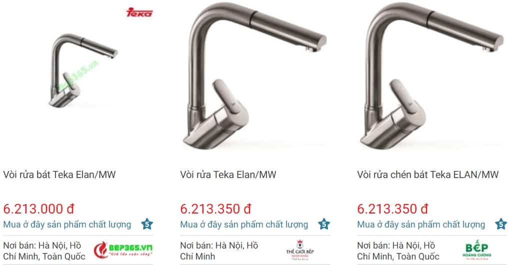 Giá bán vòi rửa bát TEKA MW ELAN trên websosanh