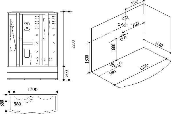 Phòng tắm xông hơi ướt Govern JS-01080