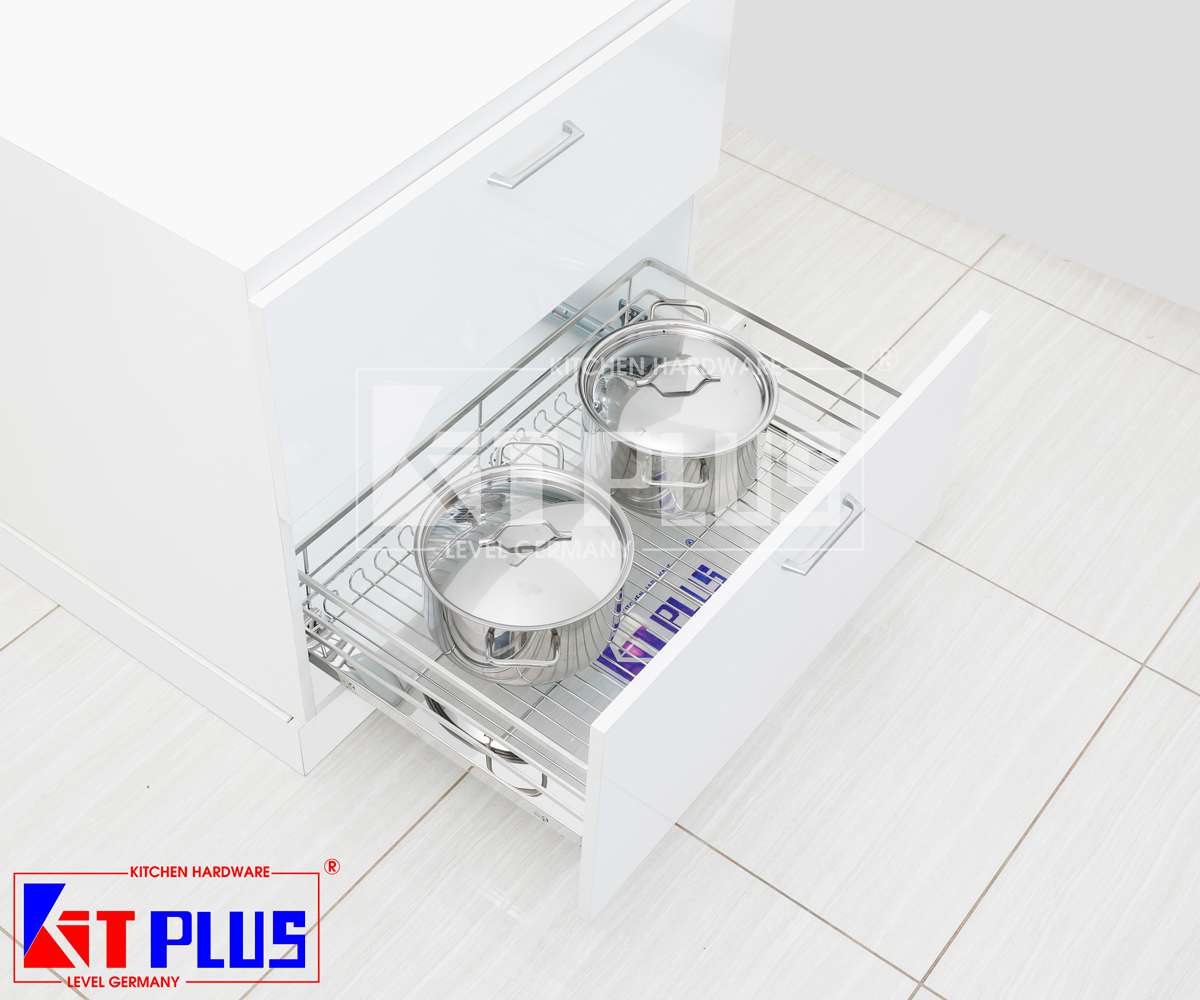 Giá xoong nồi nan dẹt inox mờ Kit Plus BG VIP.80