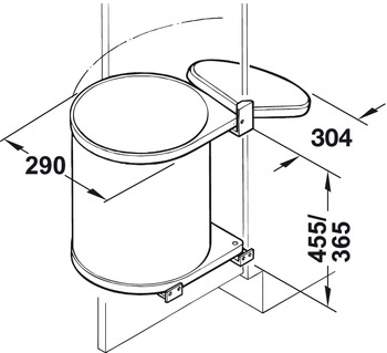 Thùng rác kim loại Hafele 502.12.023 15L0