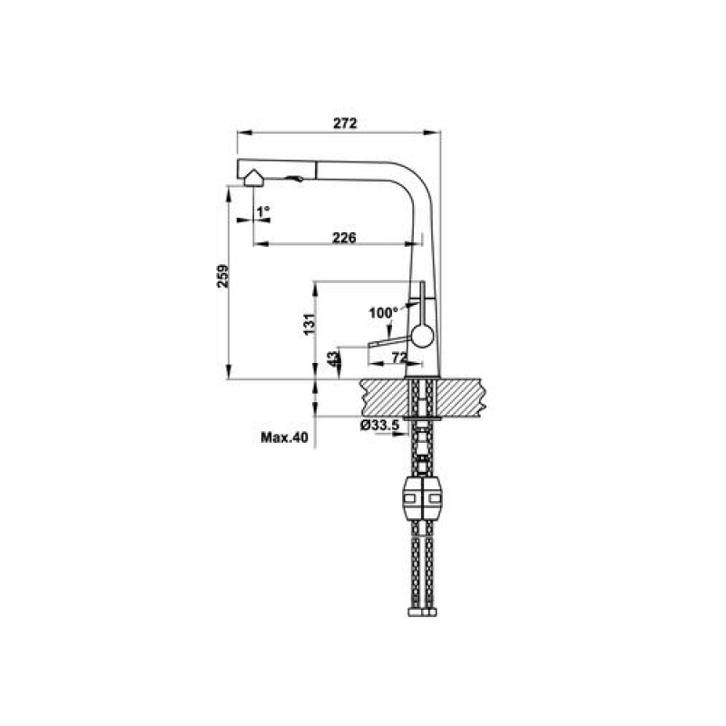 Vòi rửa bát Hafele HT20-GH1P2590