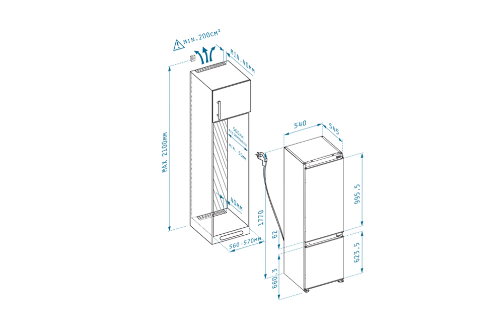 Tủ lạnh âm tủ PYRAMIS – FREEZER BBI1771