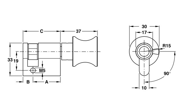 Ruột khóa 1 đầu vặn Hafele 916.08.853, 45,5mm Đồng thau0