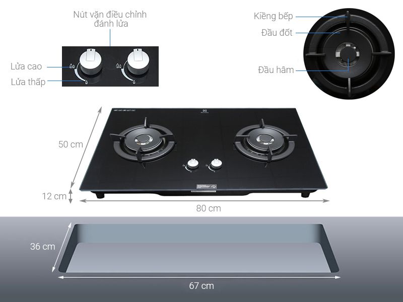 Bếp ga âm Electrolux EGT8028CK0