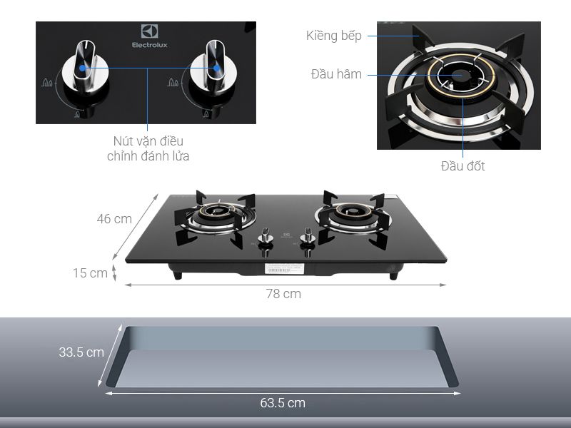 Bếp ga âm Electrolux EHG723BA1