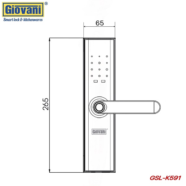 Khóa điện tử Giovani GSL - K591BL/BR (Black)1