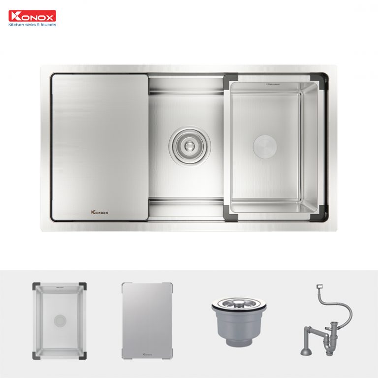 Chậu rửa bát Konox chống xước Workstation Sink – Undermount Sink KN8146SU Dekor1