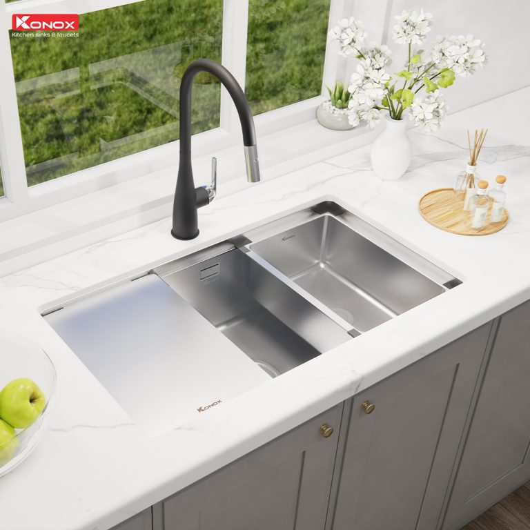 Chậu rửa bát Konox chống xước Workstation Sink – Undermount Sink KN8146SU Dekor2