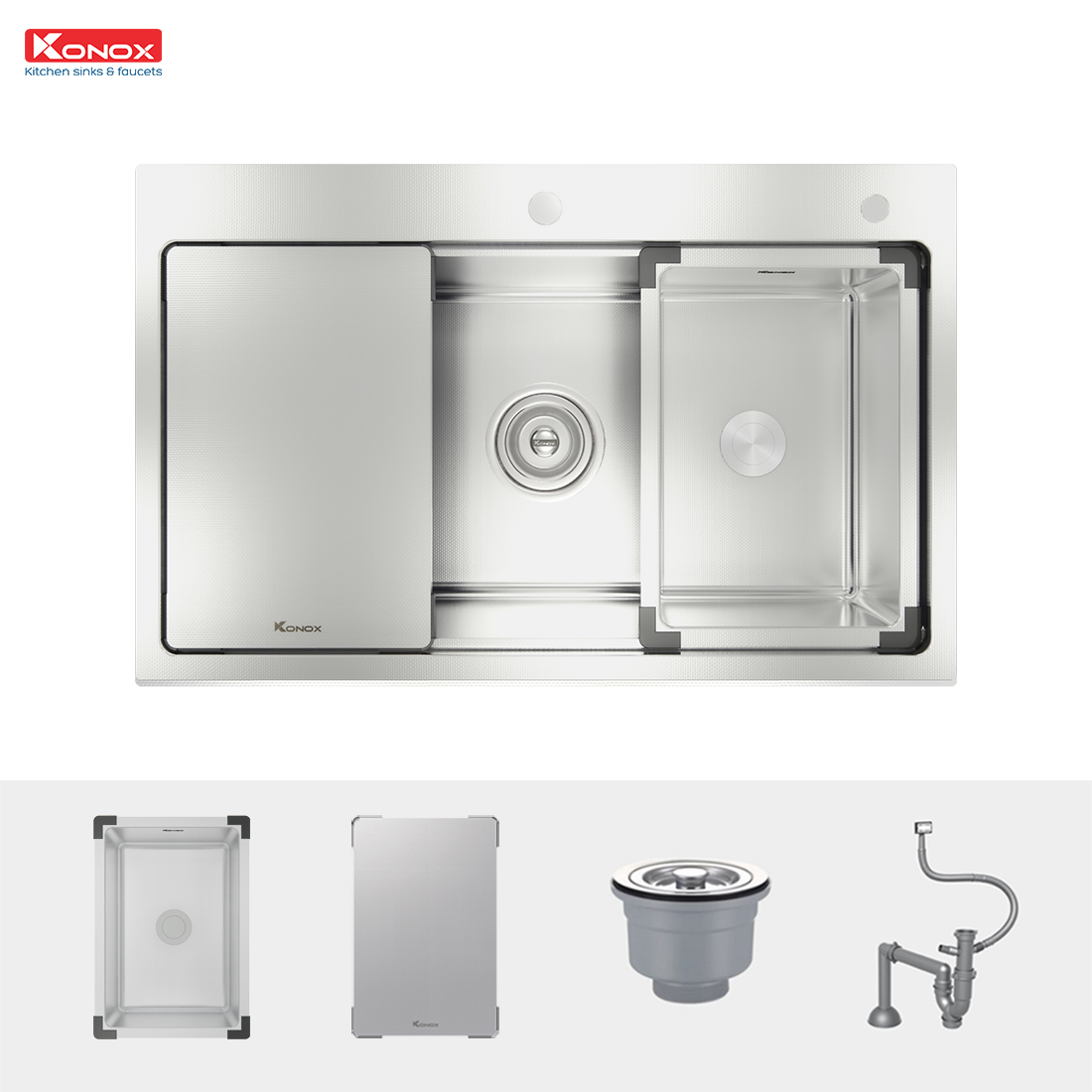 Chậu rửa bát Konox Workstation Sink – Topmount Sink KN8151TS Dekor2