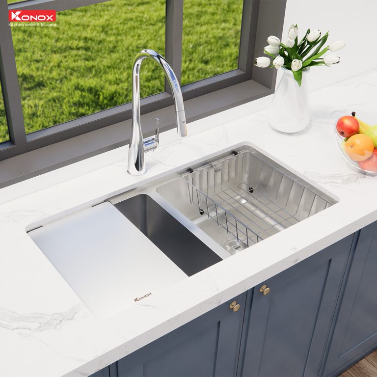 Chậu rửa bát Konox chống xước Workstation Sink – Undermount Sink KN8646DU Dekor2