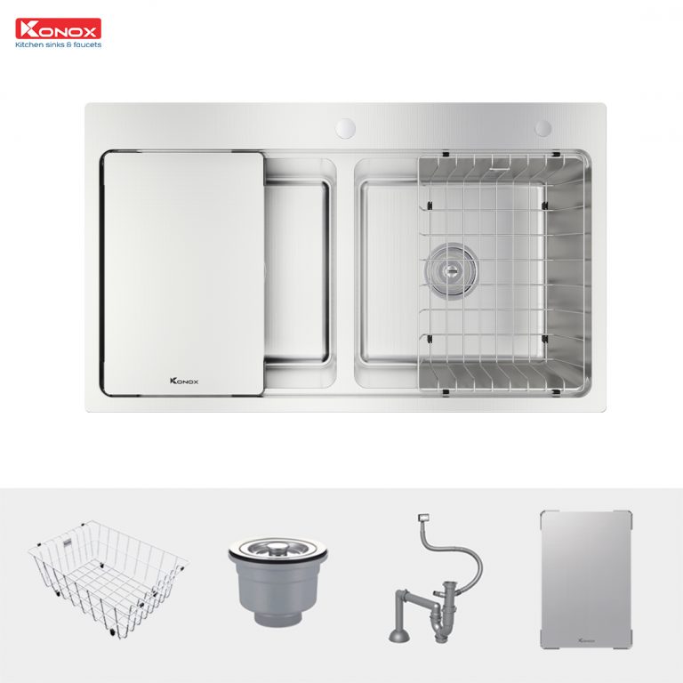 Chậu rửa bát Konox chống xước Workstation Sink – Topmount Sink KN8651TD Dekor1