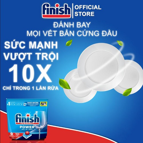 Viên rửa bát Finish AIO Max 100 viên0