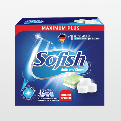 Combo muối + viên rửa Sofish maximum plus