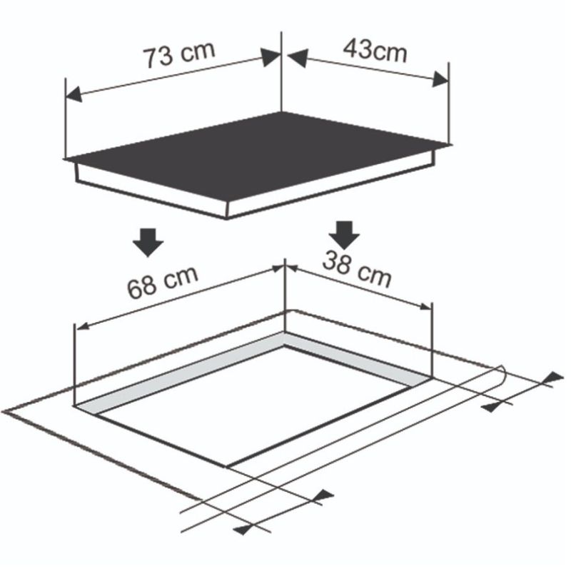 Bếp từ đôi bán âm Richborn RI7343H28R0