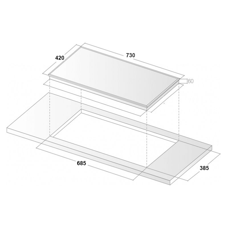 Bếp từ đôi Binova BI-1088GM lắp âm1