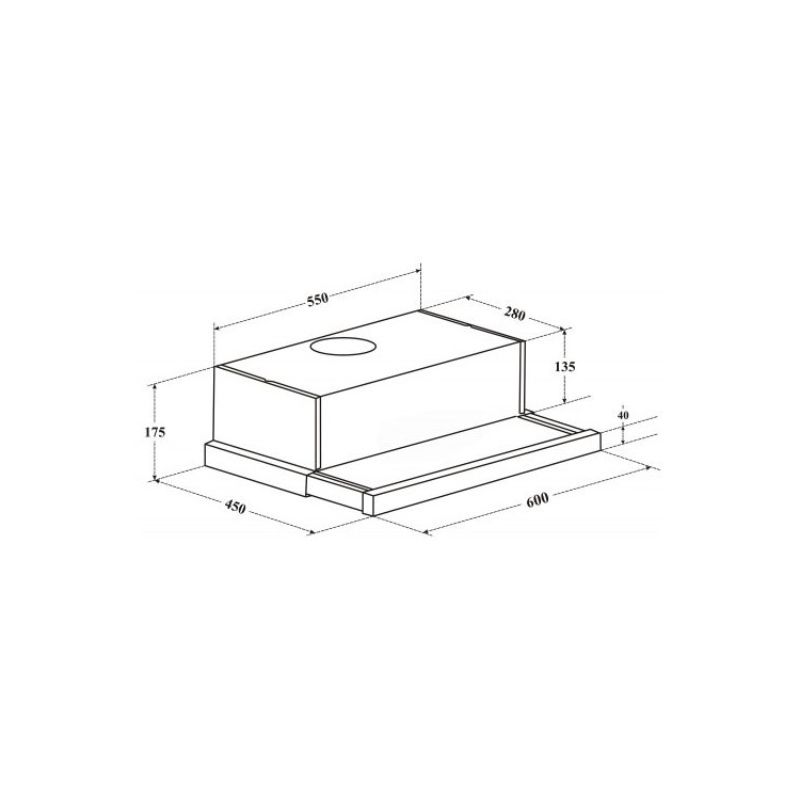 Máy hút mùi âm tủ Binova BI-26-B-060