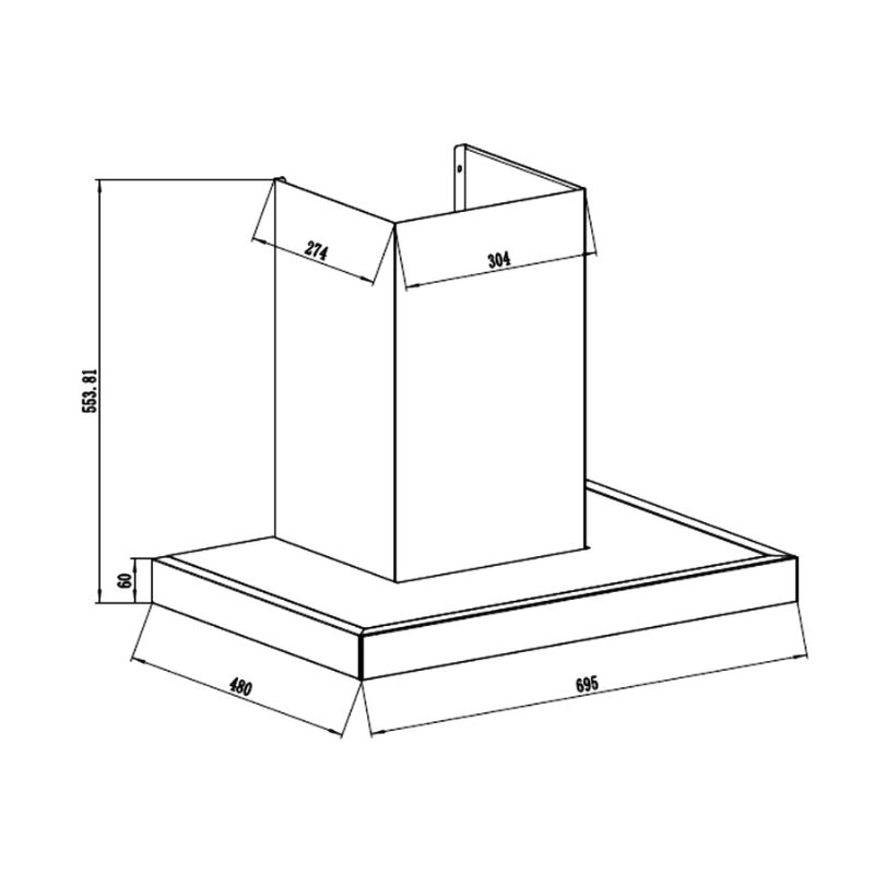 Máy hút mùi áp tường Binova BI-31-GT-070