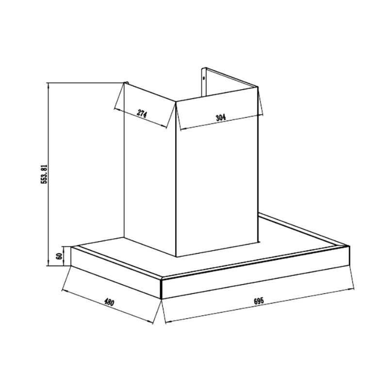 Máy hút mùi áp tường Binova BI-32-GT-090