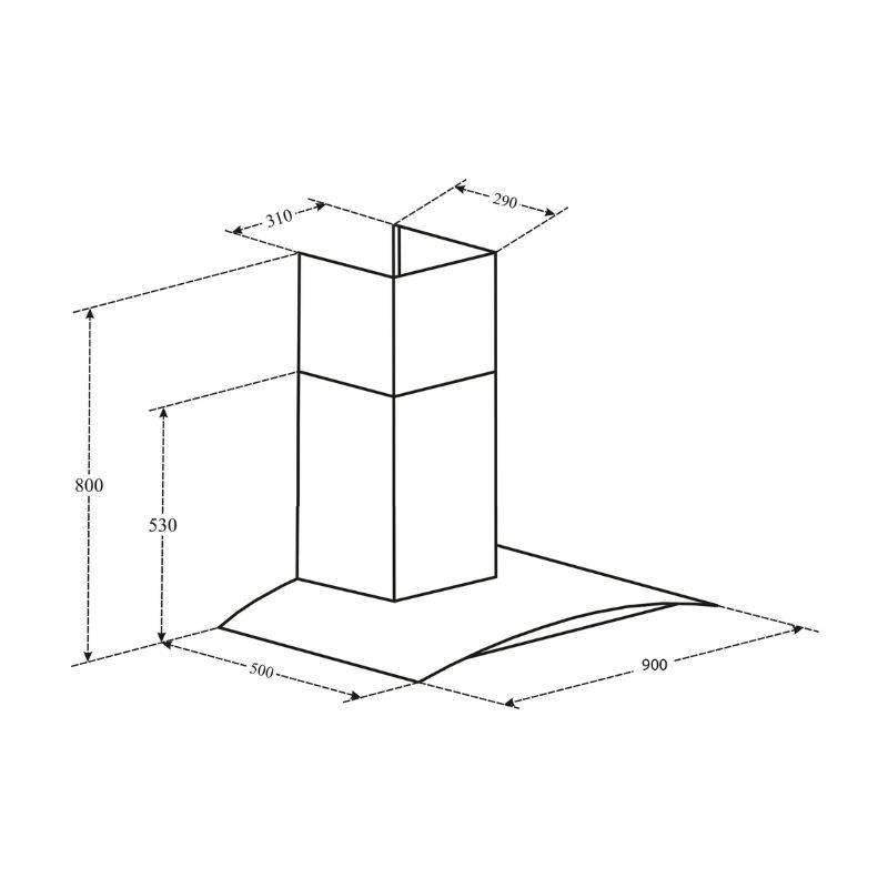 Máy hút mùi áp tường Binova BI-58-GT-090