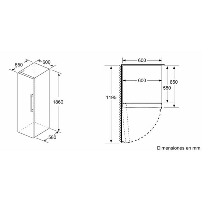 Tủ lạnh 1 cánh 348 lít Bosch KSV36VIEP1