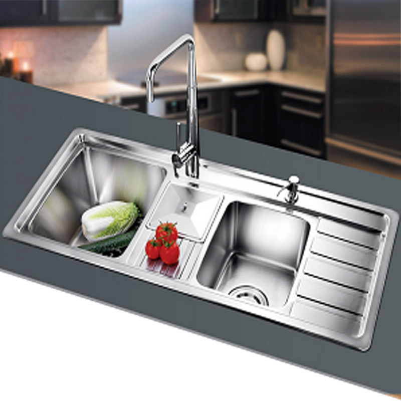 Chậu rửa bát inox 2 hố Gorlde GD 9560