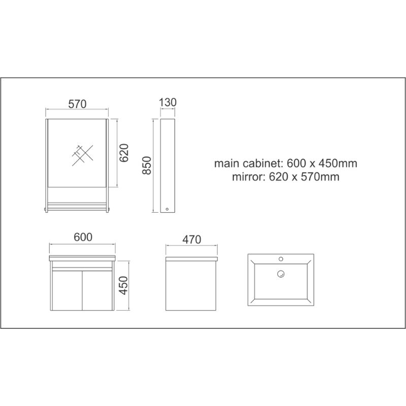 Bộ tủ chậu Gorlde GD-1010