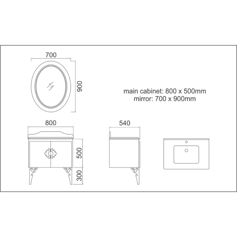 Bộ tủ chậu Gorlde GD-5680