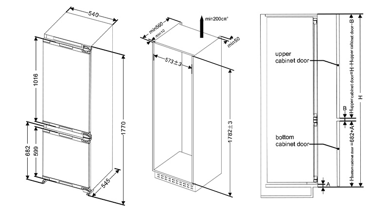 Tủ lạnh âm HF-BI60X Hafele 534.14.0800