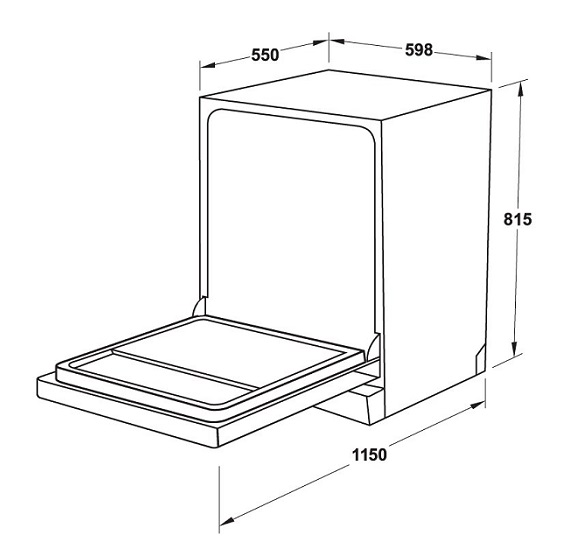 Máy rửa bát Hafele HDW-FI60AB 538.21.3300