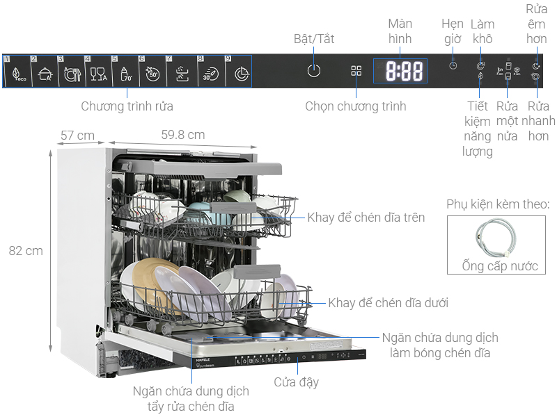 Máy rửa bát Hafele HDW-FI60D 533.23.3201