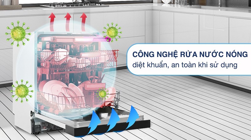 Máy rửa chén bát âm bán phần Hafele HDW-HI60B 533.23.2103