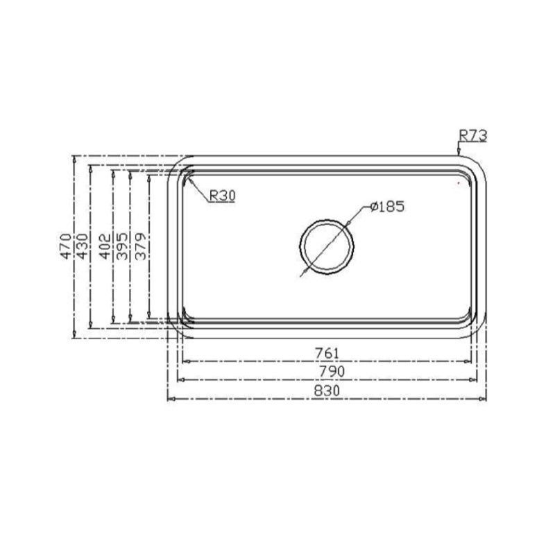 Chậu rửa bát inox 1 hố Konox KN8347SU Dekor Basic2